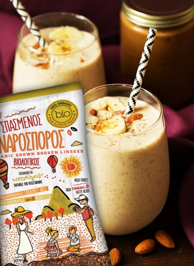 Smoothie με λιναρόσπορο και μπανάνα